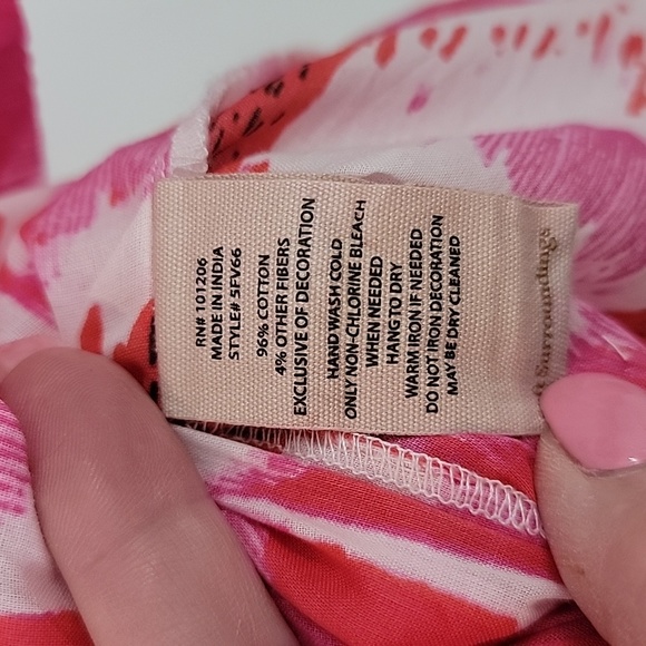 SOFT SURROUNDINGS 2X BONDI DRESS PINK RED CREAM - Picture 16 of 16